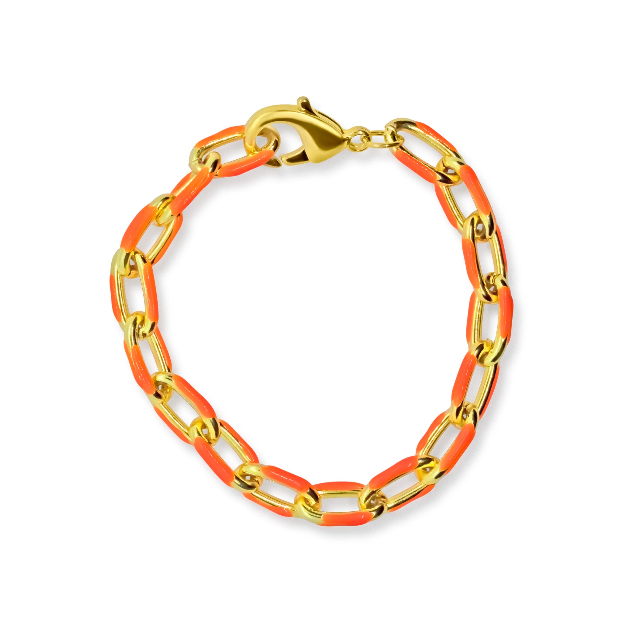 The Baxter Paperclip Enamel Chain Collection Bracelet B349