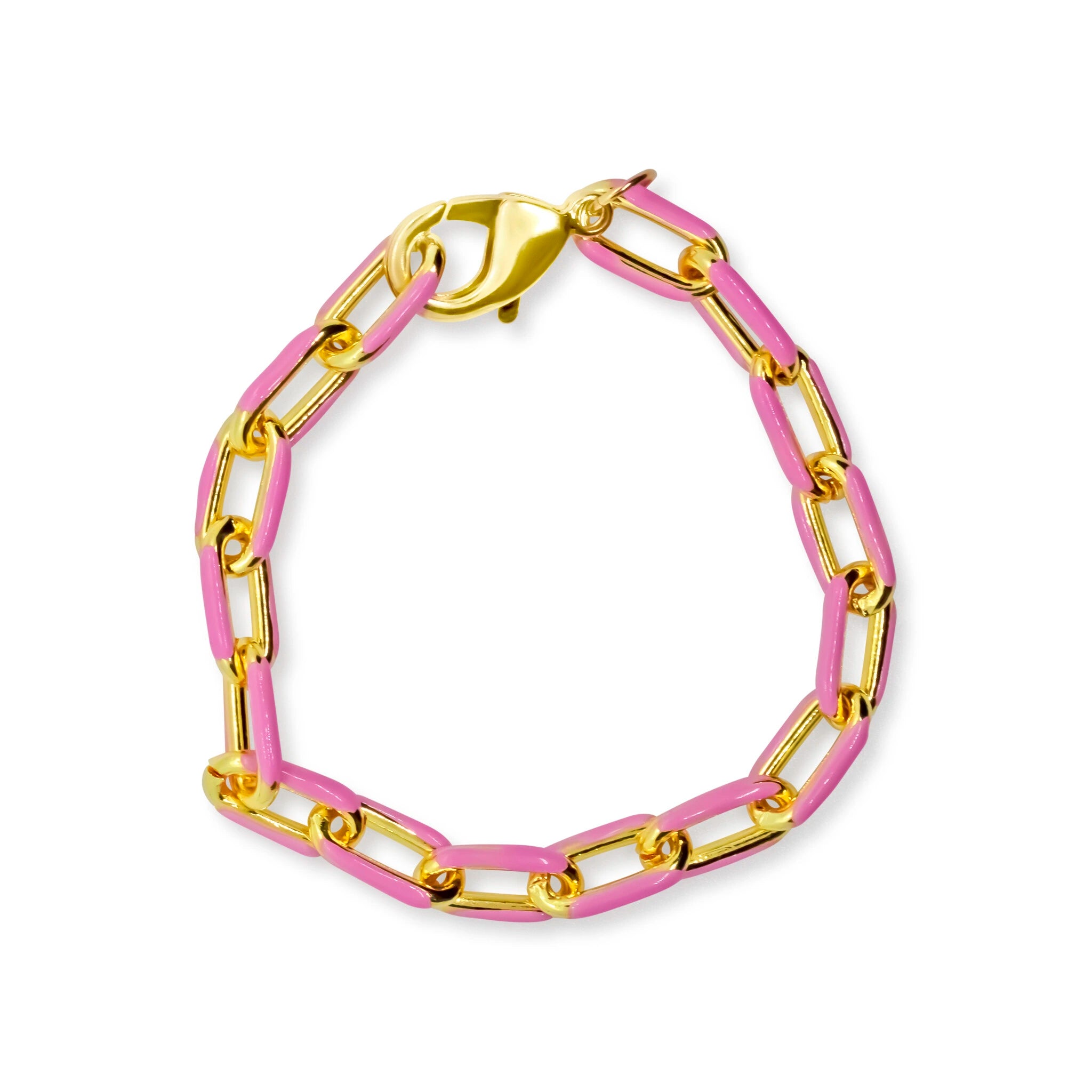 The Baxter Paperclip Enamel Chain Collection Bracelet B349
