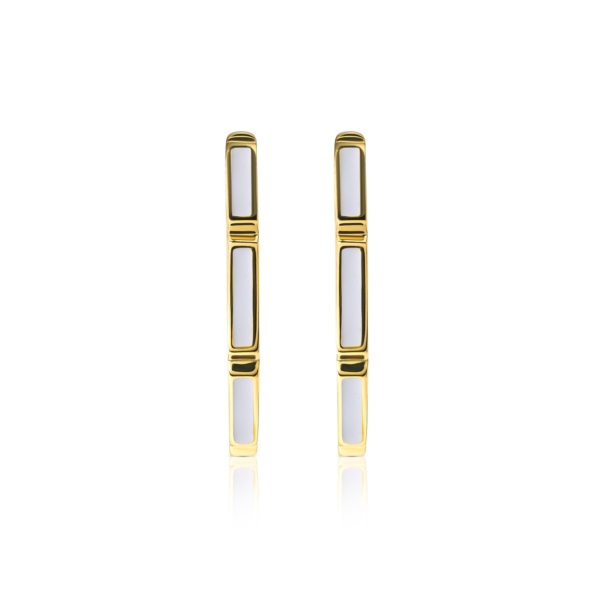 Carrington Gold Plated Enamel Hoop Earrings E306