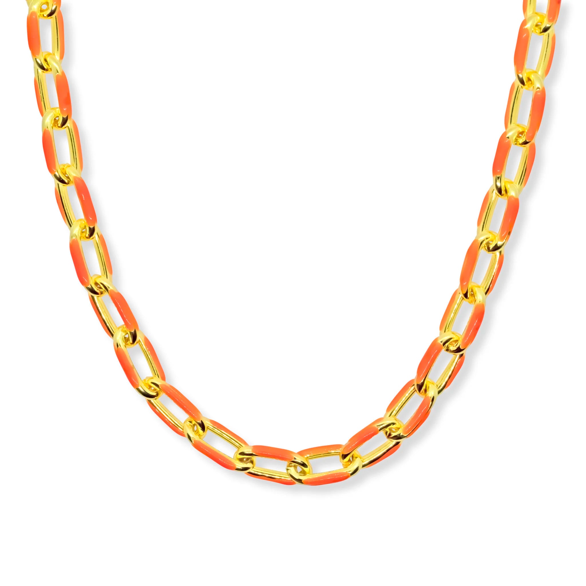 N321 The Baxter Paperclip Enamel Chain Collection