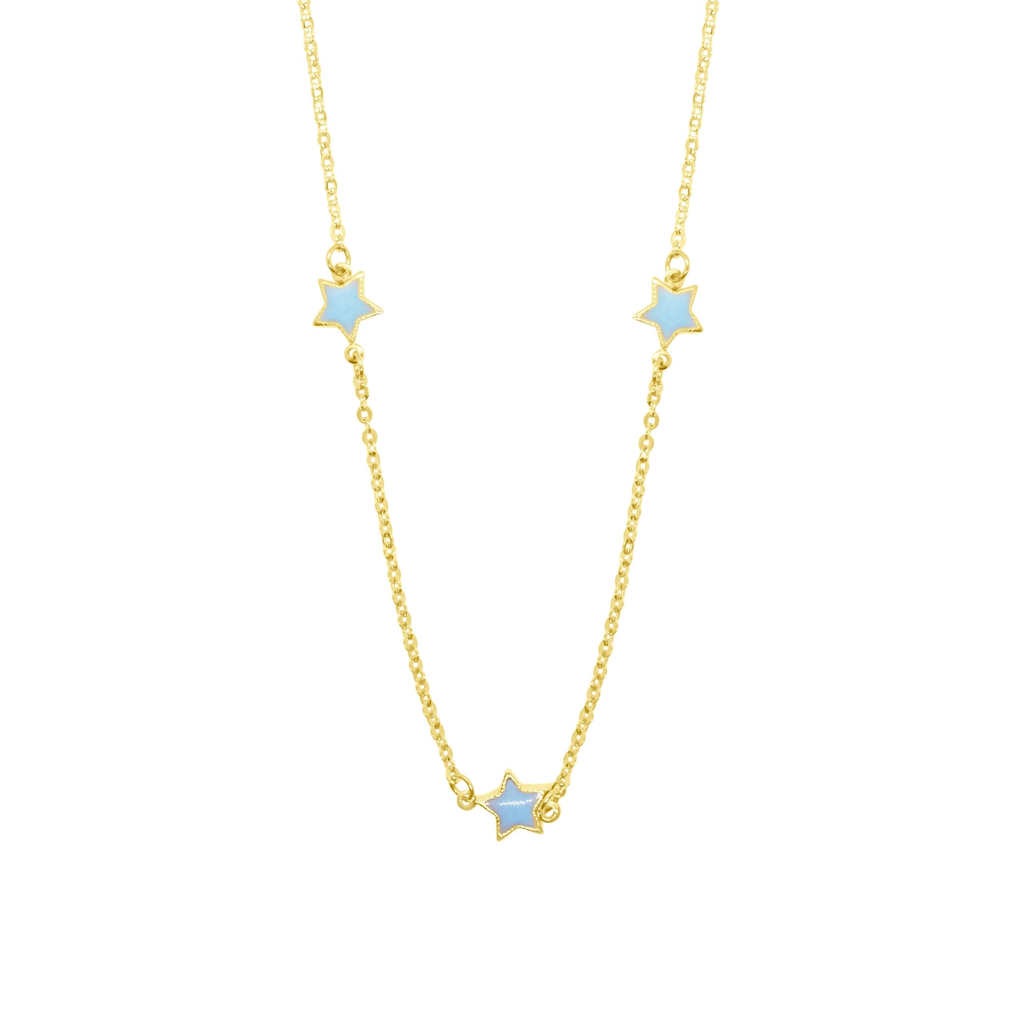 Gabby Enamel Shooting Star Gold Filled Necklace N326