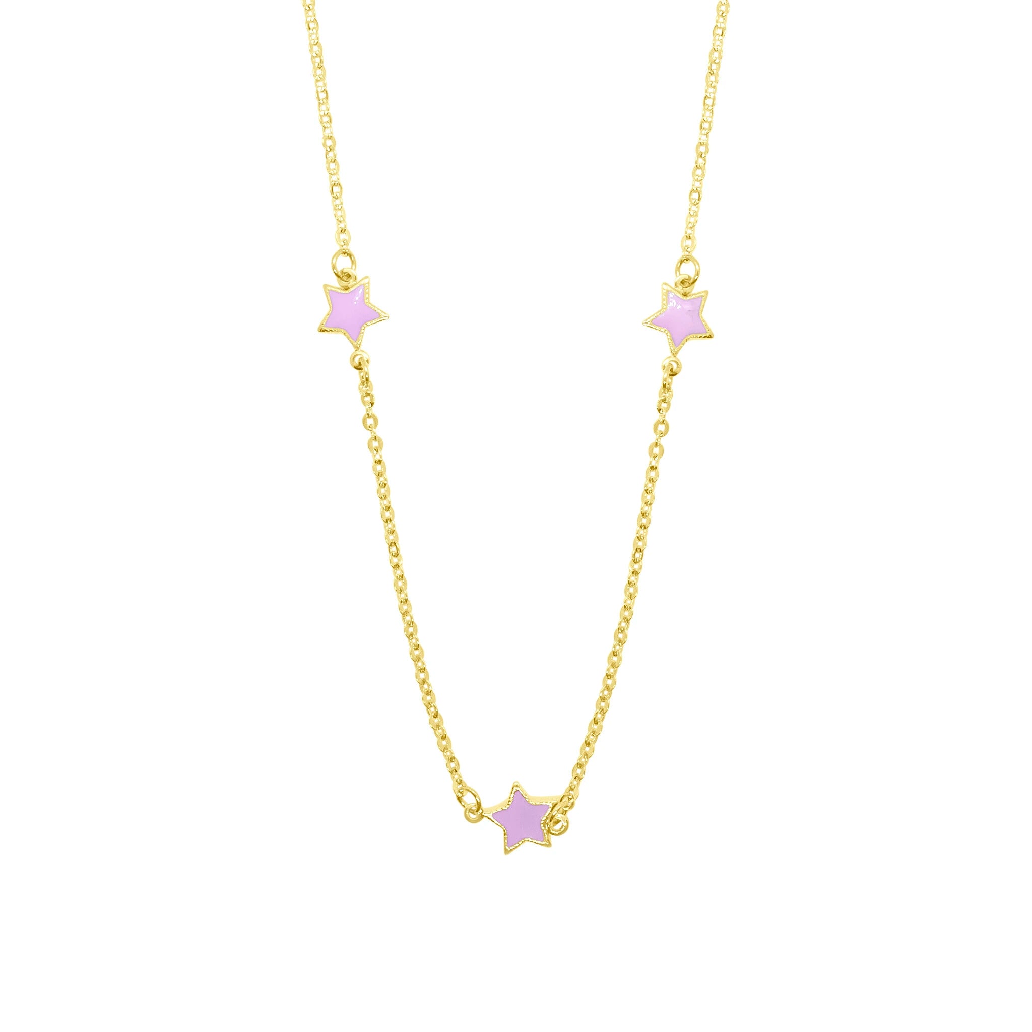 Gabby Enamel Shooting Star Gold Filled Necklace N326