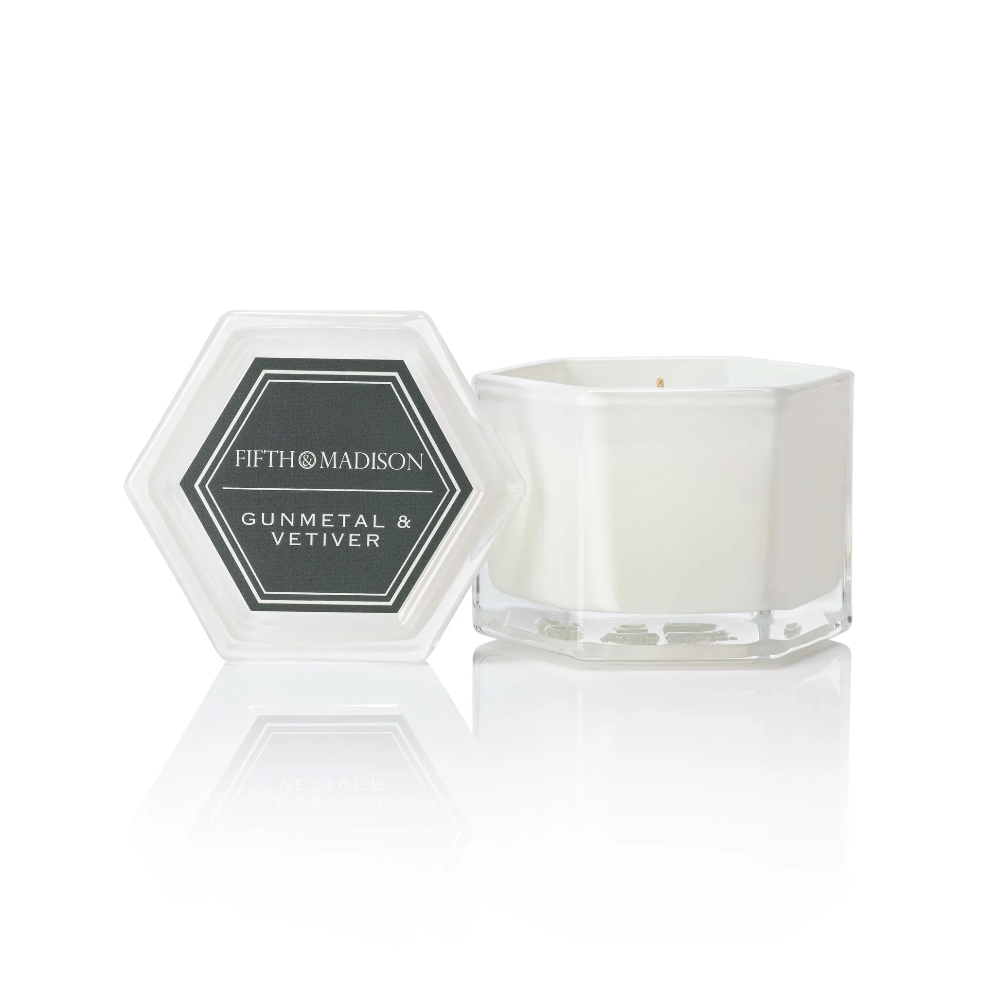 Gunmetal & Vetiver Murray Hill Hexagon Candle