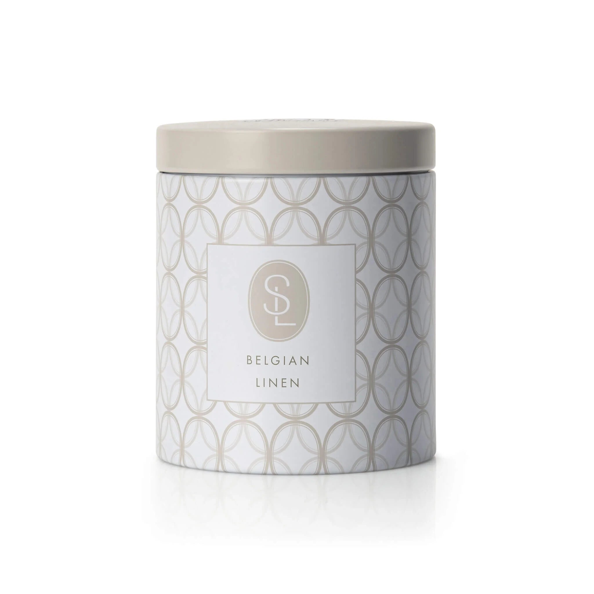 Belgian Linen Minimalist Soy Tin Candle