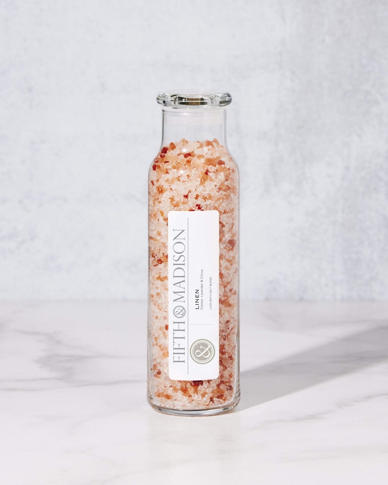 Linen Bath Salt Jar