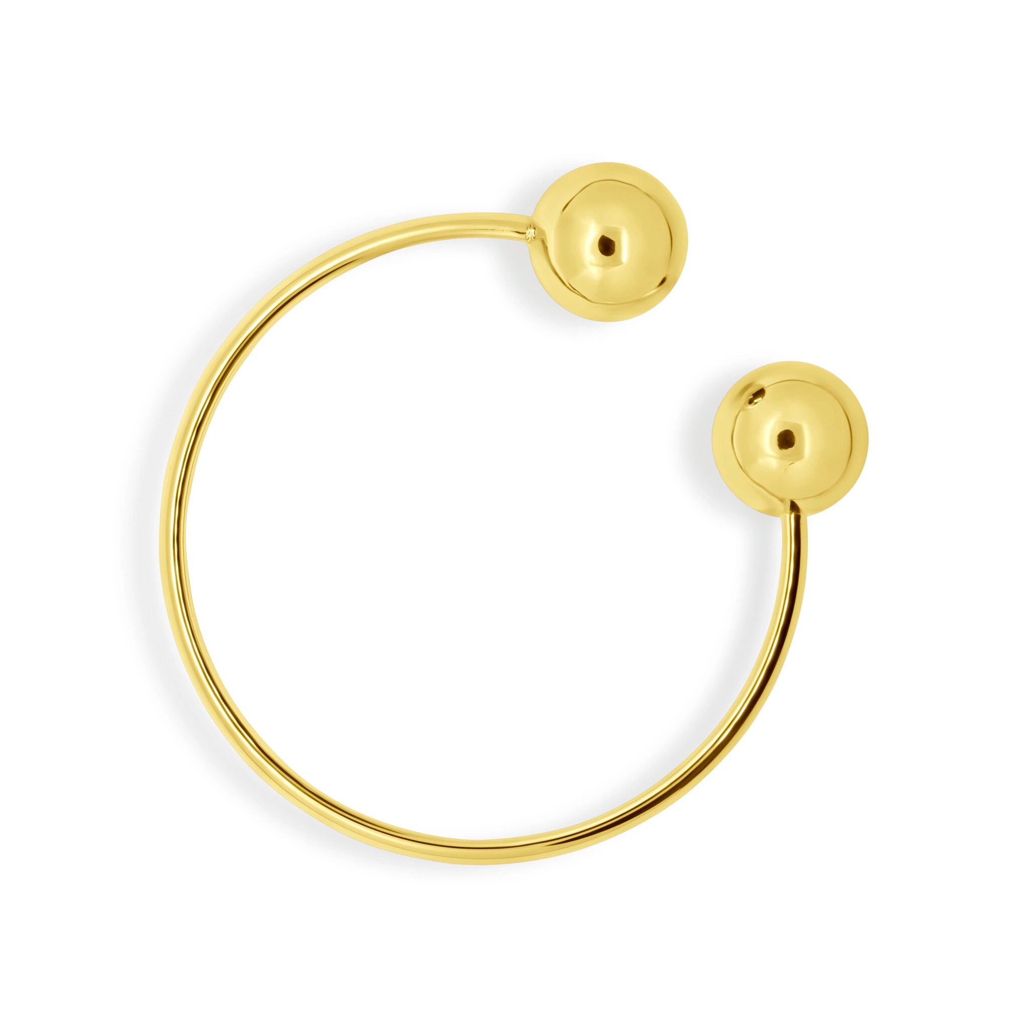 Selena Gold Bangle With Ball Ends B336