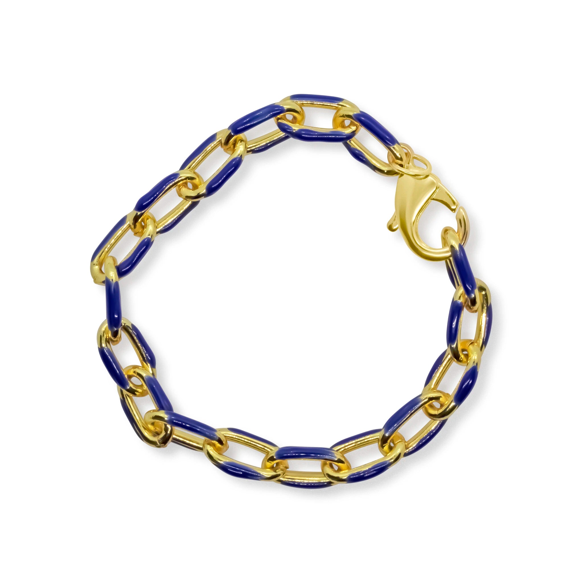 The Baxter Paperclip Enamel Chain Collection Bracelet B349
