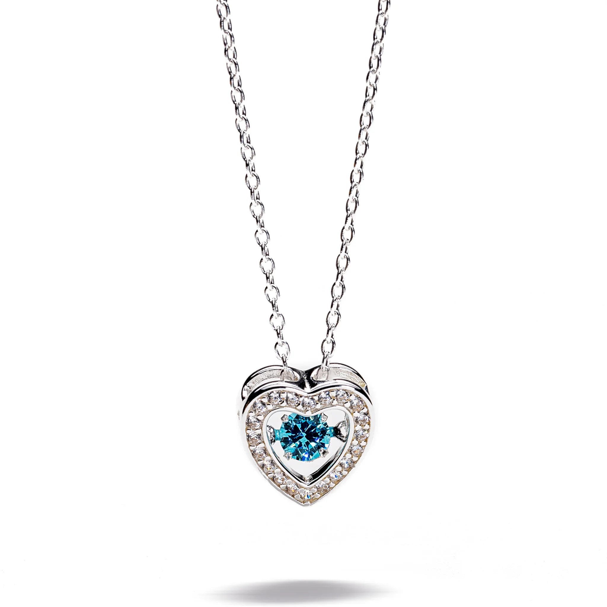 The Lieze Birth Stone Sterling Silver Heart Necklace N303