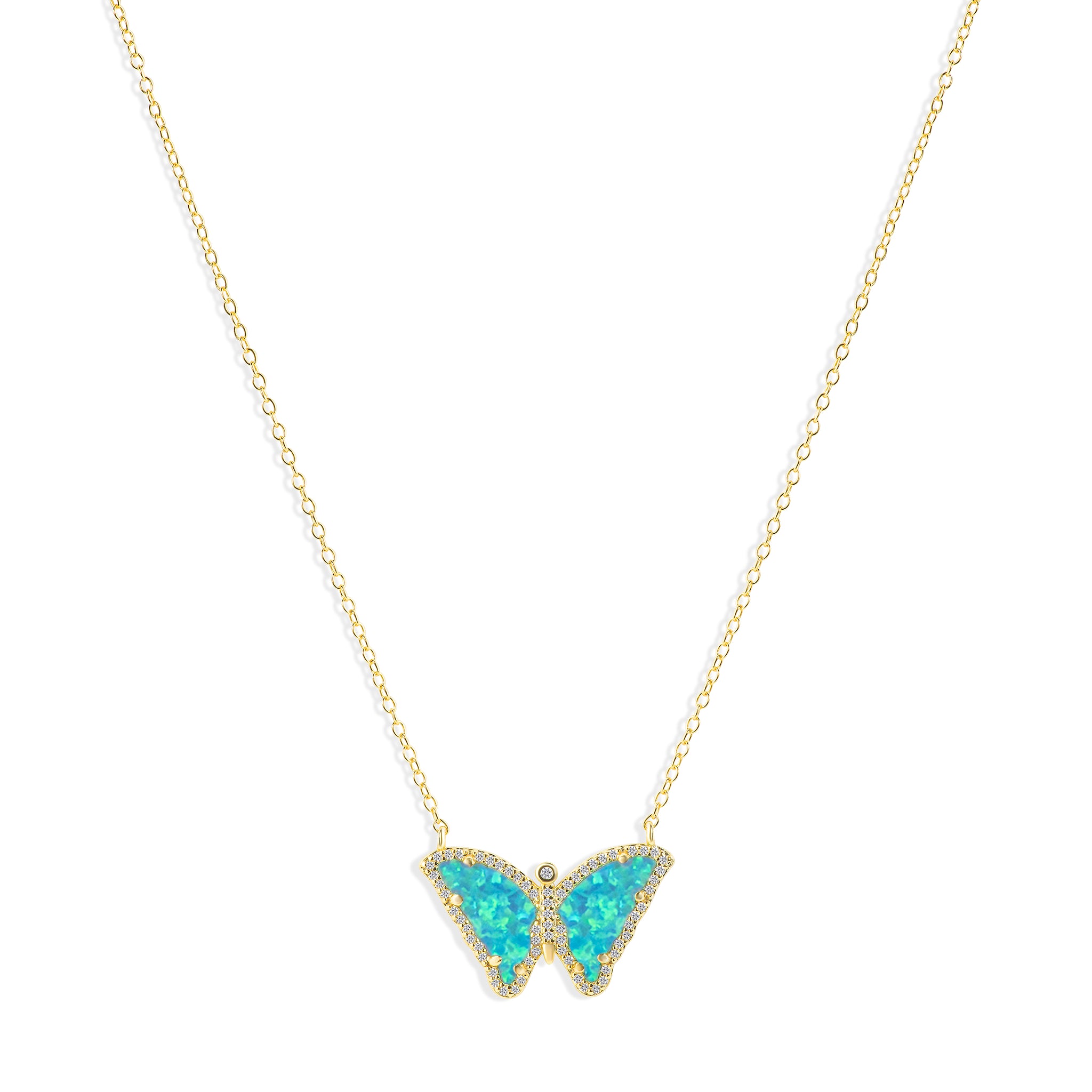 Isabella Classic Butterfly Necklace N315 in Gold Plating