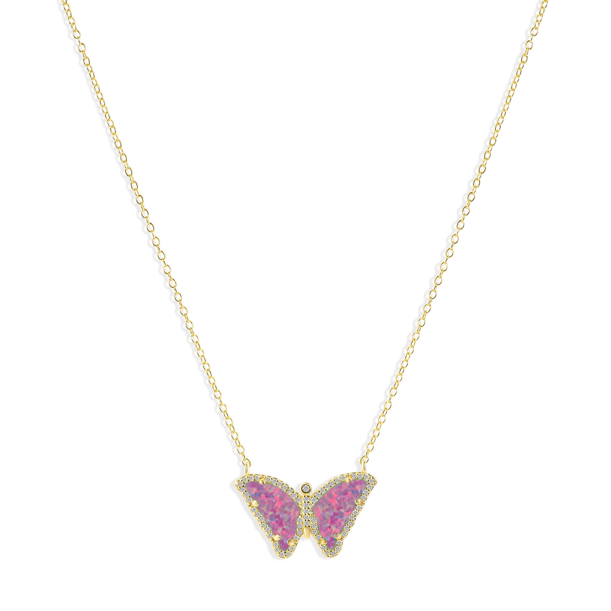 Isabella Classic Butterfly Necklace N315 in Gold Plating