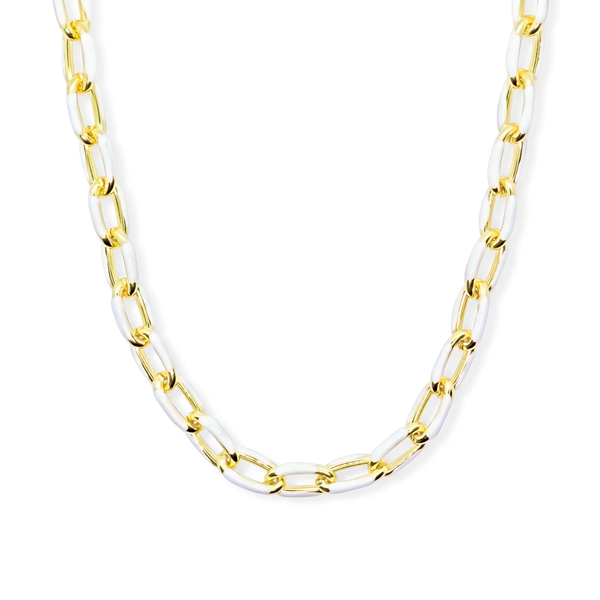 N321 The Baxter Paperclip Enamel Chain Collection