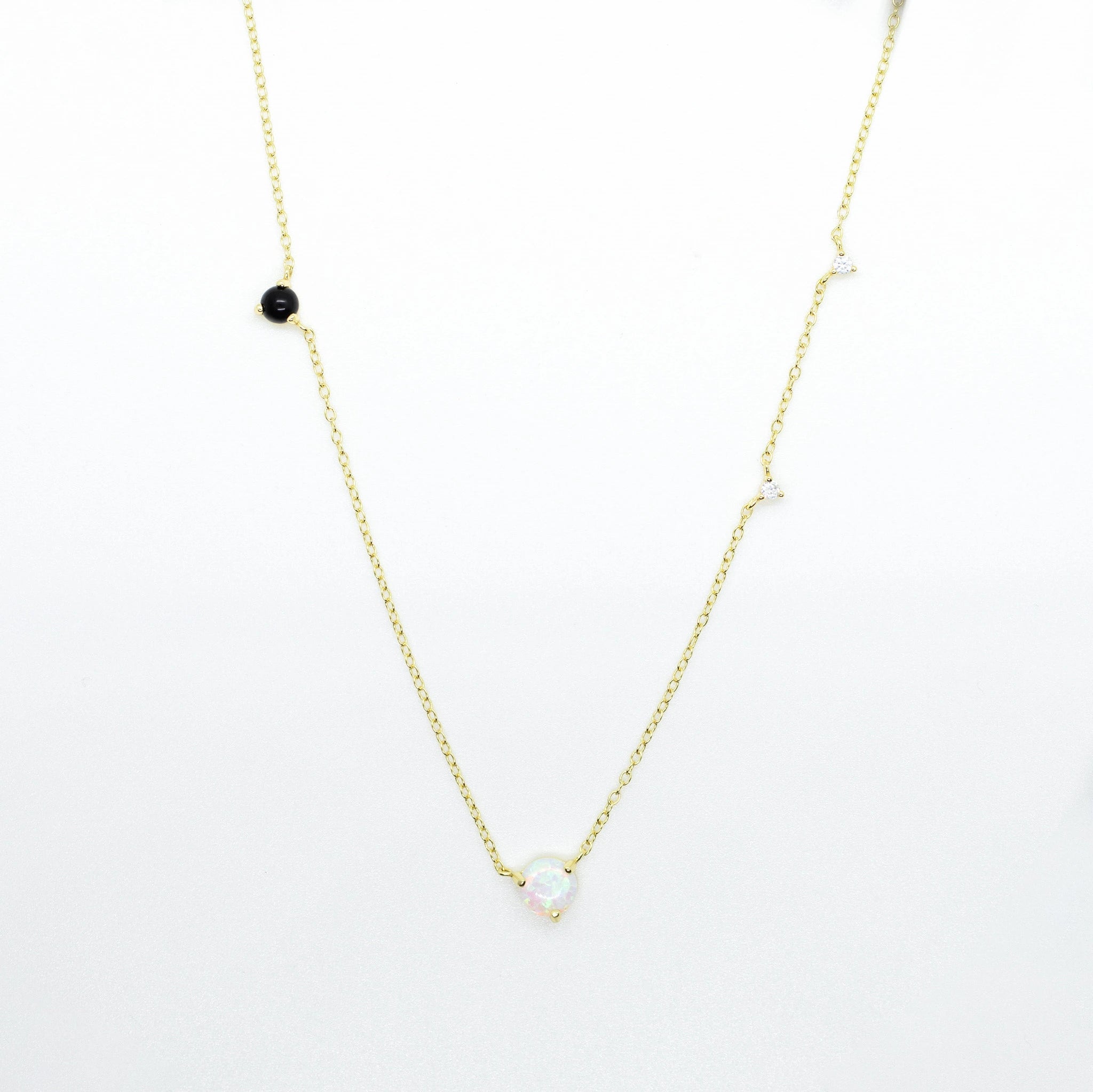 Melody Three Floating Stone Necklace N330