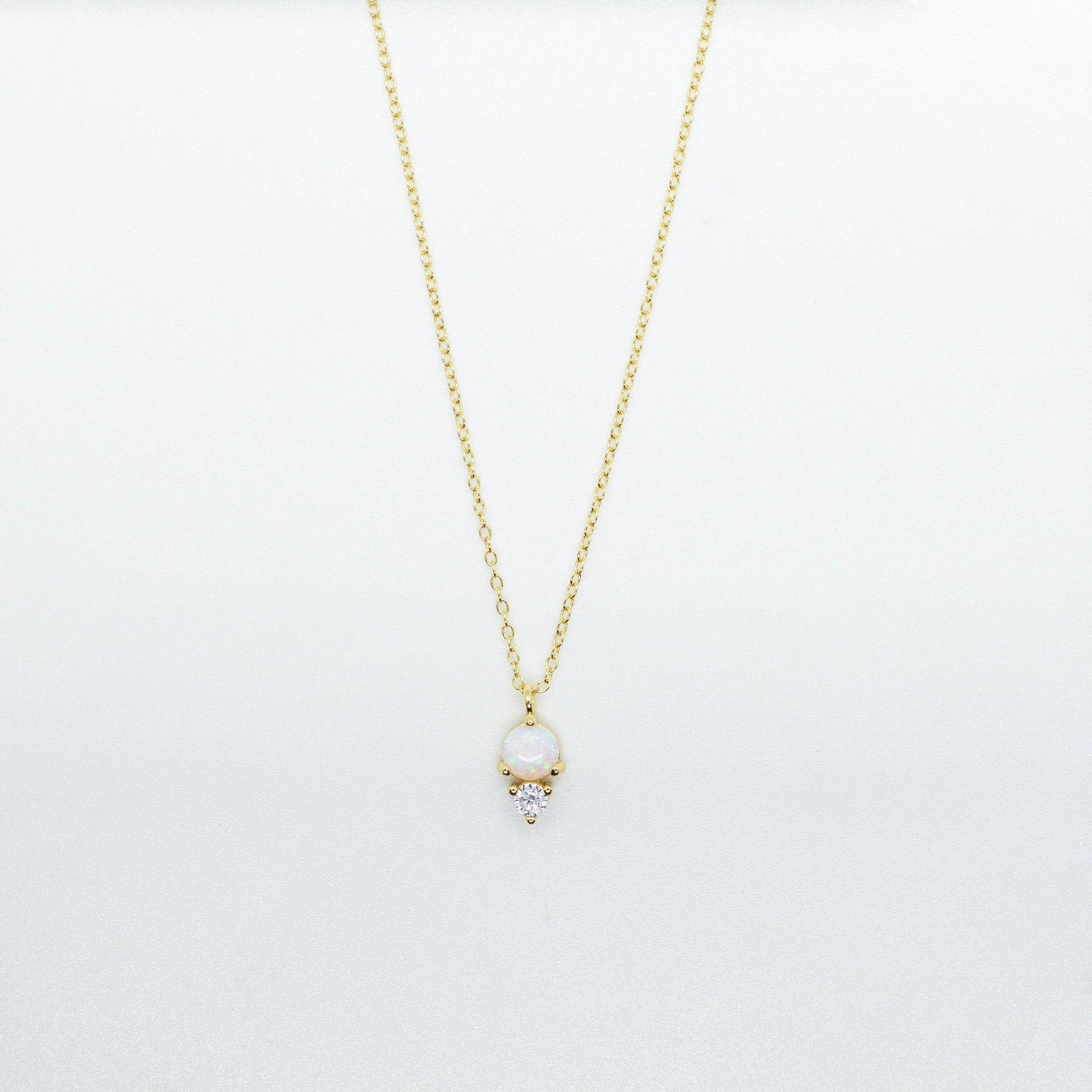 Sutton Opal and CZ Necklace N338