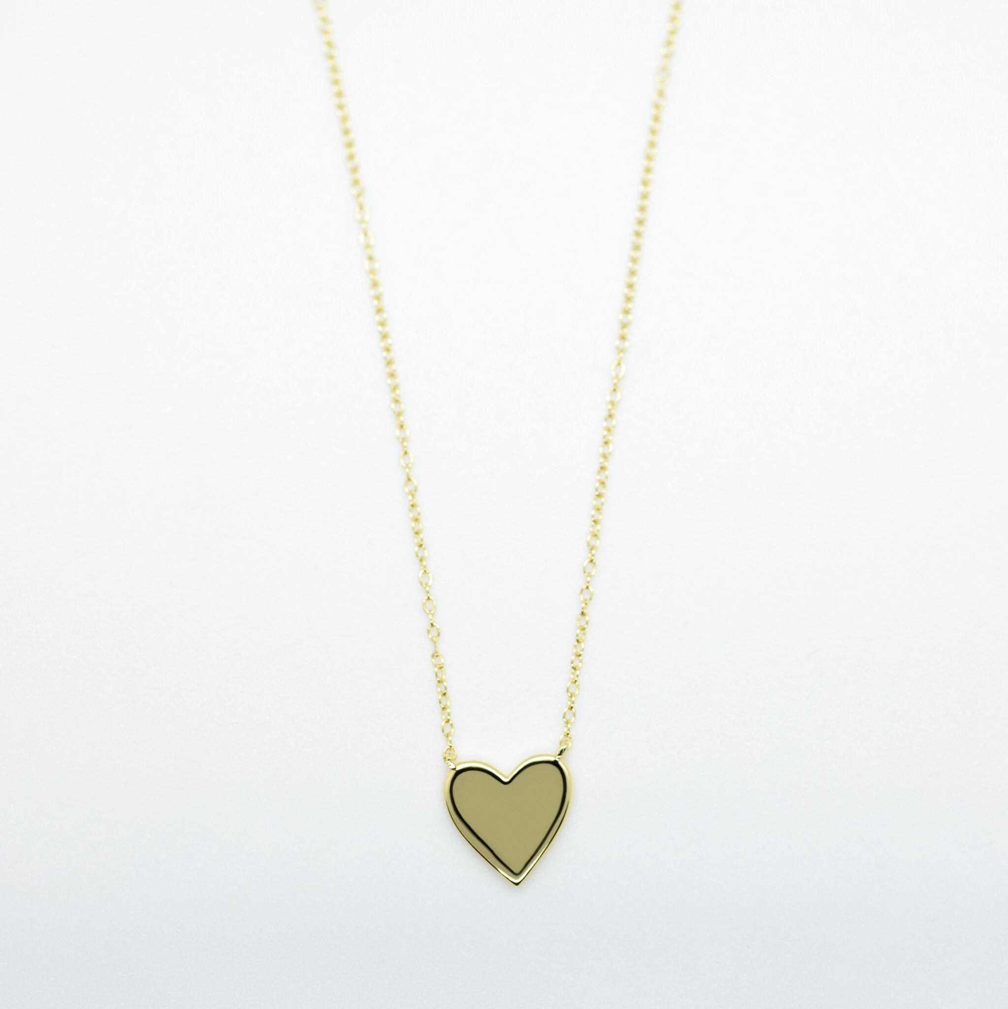 Paisley Solid Heart Charm Necklace N339