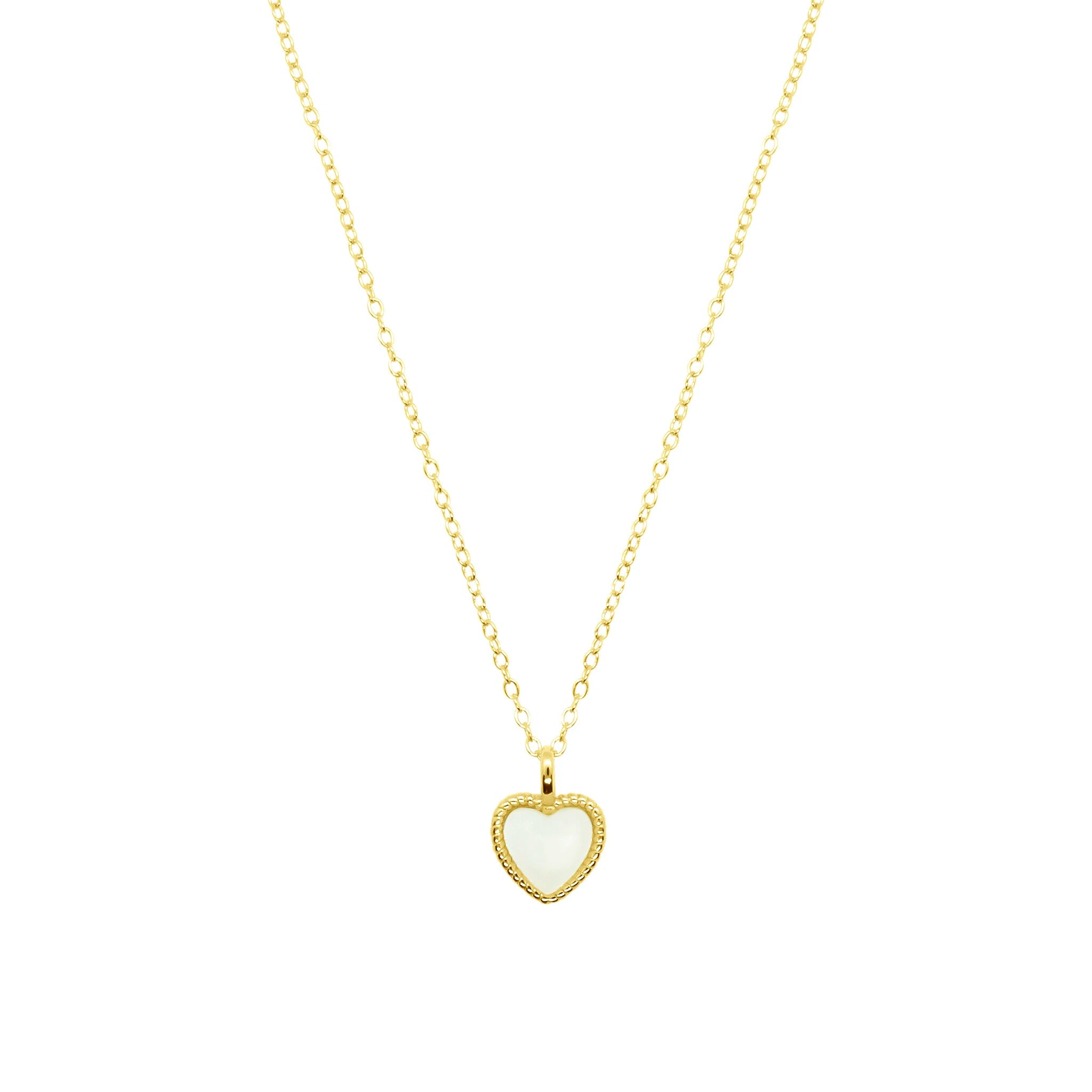 Trish Moonstone Heart Necklace N363