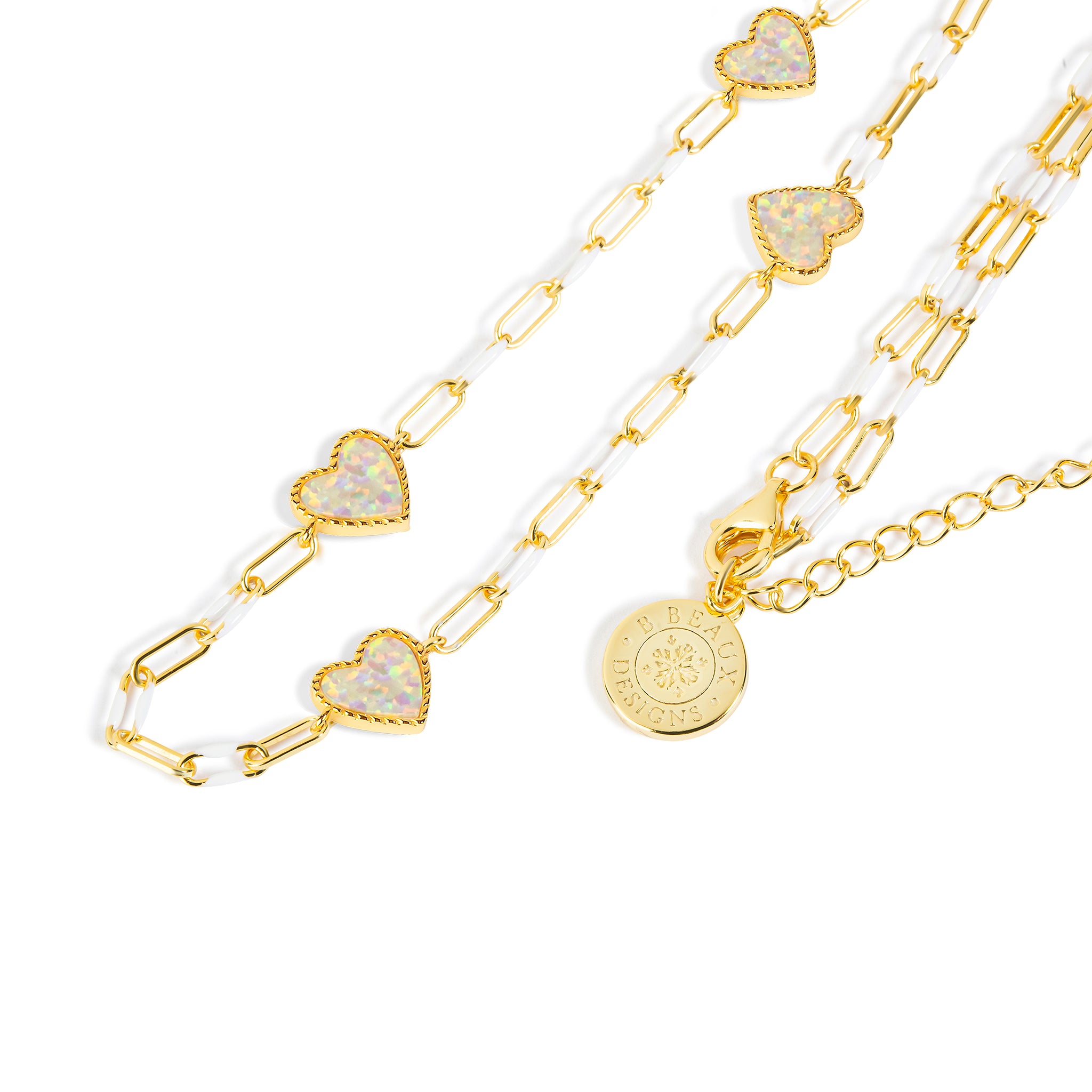 Isabella Opal Heart Necklace N417