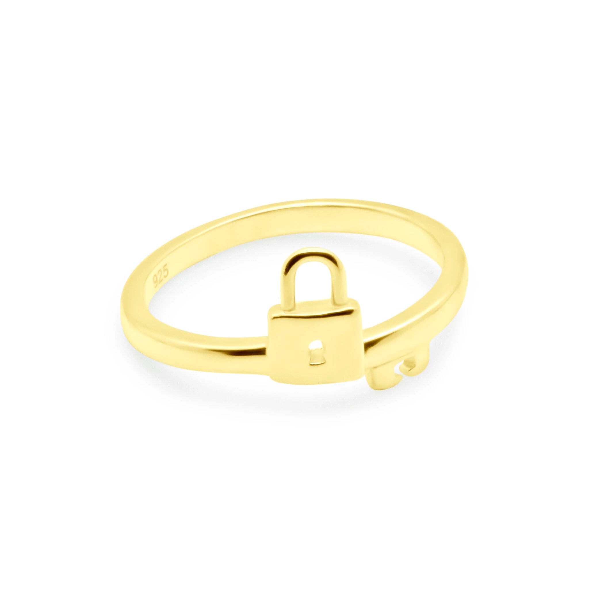 Eliana Lock and Key Adjustable Ring R312